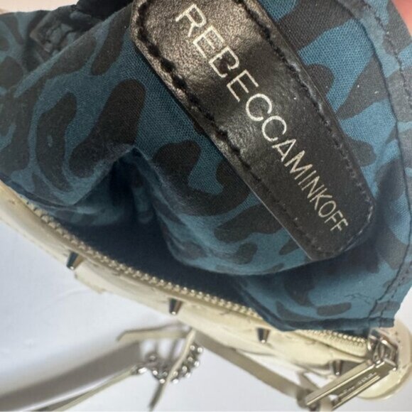 Rebecca Minkoff Studs Mini Mac Leather Crossbody Chain Shoulder Bag Zip Pocket - Picture 9 of 16